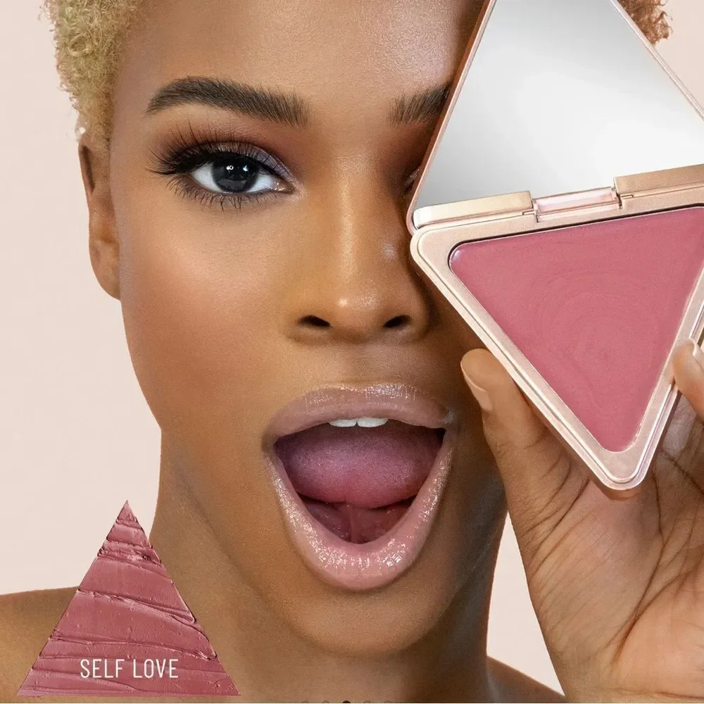 🌻 LYS Beauty Triangle Blush New HUMBLE Cool Soft Pink